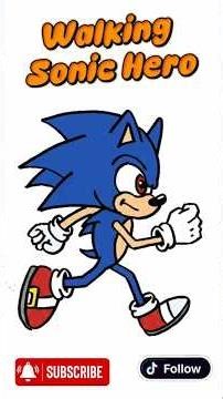 Walking Sonic #easydrawingforkids #drawing #drawingtutorial #draw #drawingshorts #sonic hero