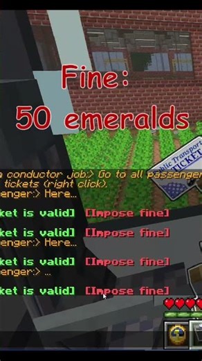 Ticket Inspector in Minecraft 😂