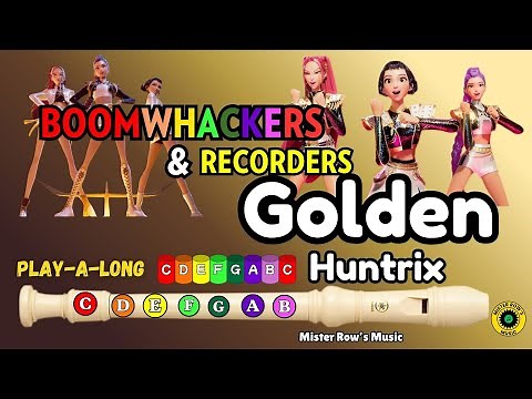 GOLDEN | KPOP | for Boomwhackers AND Recorders!!! | NOTES G A B C
