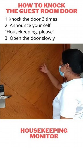 How to Knock Guest Room Door Based on Housekeeping Hotel Standard #shorts #knock