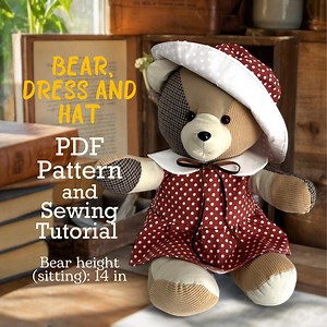 Memory Bear Pattern Easy 14" Clothes for Bear Sewing Pattern Simple Bear Pattern Sewing Pattern PDF Teddy Bear Pattern Keepsake Bear PDF - Etsy UK