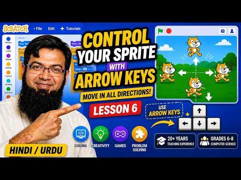 Move Your Character with Arrow Keys in Scratch (Game Control!) | Lesson 6