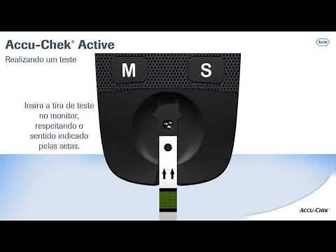 Realizando um teste com seu Accu-Chek Active