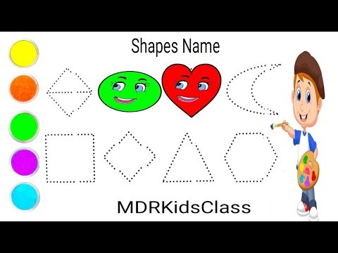 Learn Shapes, Colors for Kids & Toddlers | 2d shapes drawing | Preschool Learning, Education Video