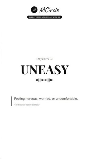 Learn English: What is Uneasy? | Vocabulary Shorts