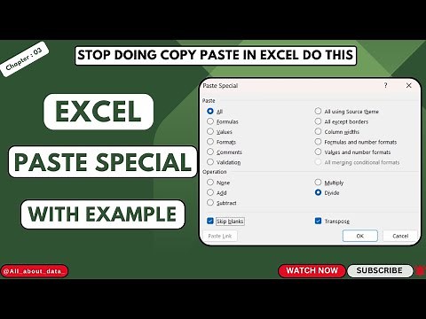 Chapter-3 : Complete Use of Paste Special Microsoft Excel