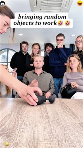 Bringing random objects to work😂🤣😳 #funny #funnyvideo #prank #colleagues