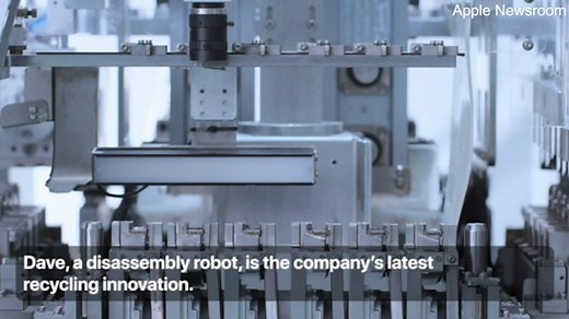 Apple reveal new robot Dave which recovers rare earth materials