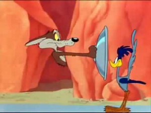 Coyote catches Road Runner