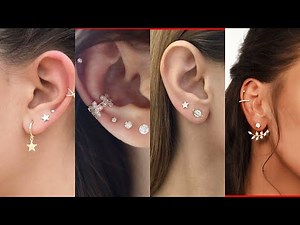 Trendy and most stylish ear piercing ideas for #young girls &women's#american style piercing