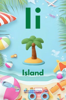 A-Z Vacation Alphabet Flashcards | Printable ABC Learning Cards | Kids