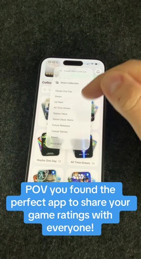 This app lets you share your game collections with everyone! Share your best loved, or most hated, or anything inbeteeen! #gaming #games #fyp #viral #gametok