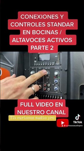 Principales controles y conexiones de cabinas / bocinas / altavoces / speakers con usb - Bluetooth