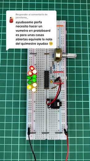 Vúmetro LED en protoboard con el circuito integrado LM3915 | #LaElectronicaGT | La Electrónica