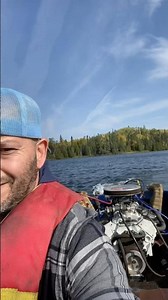 Vintage jet boat. 350 sbc