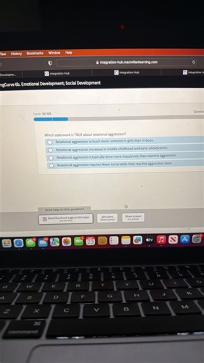 Which statement is TRUE about relational aggression?  Relationa... | Filo