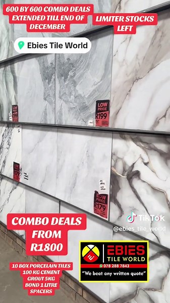Limited Stock Porcelain Tile Combo Deals in Store