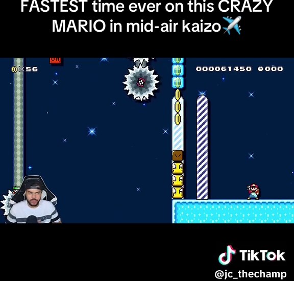 FASTEST time ever on this CRAZY MARIO in mid-air kaizo ✈️ #supermariomaker2 #speedrunning #gaming #fyp #nintendo @Nintendo of America