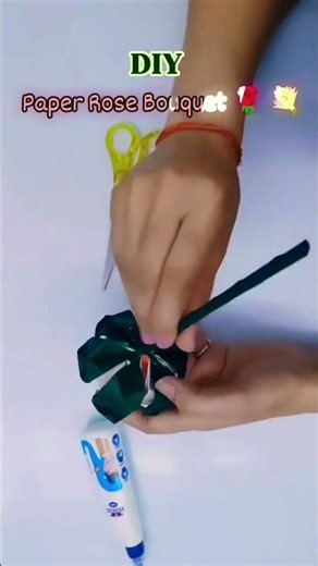 Paper Rose Bouquet 🌹✨ Easy Paper Flower Tutorial