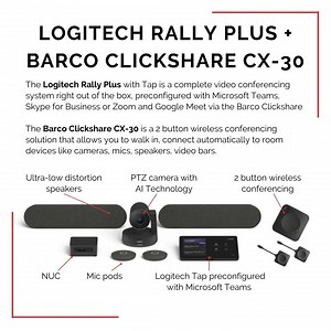 Logitech Rally and Barco ClickShare CX-30 bundle
