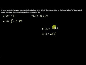 Antiderivatives - Acceleration, Velocity, Position Functions - Word Problem Example 2