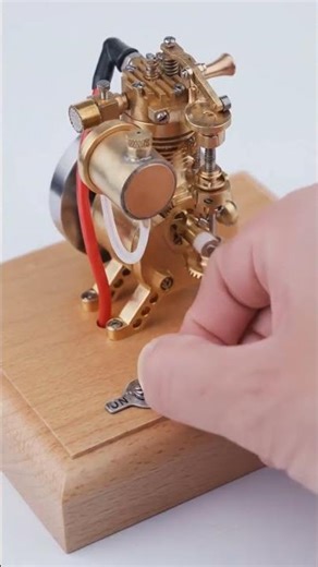 Satisfying Sound! Mini Hit and Miss Engine Working (1.6cc) #shortvideo #engine