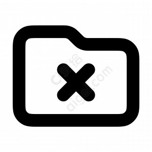 xmark文件夹(folder-xmark)_png|svg - 图标 - 爱给网