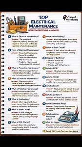 Top Electrical maintenance Interview Questions and answers #electrician #ElectricalMaintenance #electricity #electricianlife #electrical #electricalwifi | Electrical wifi