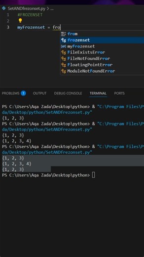 The difference between set and Frozenset in python #set #frozenset #python #coding #programming