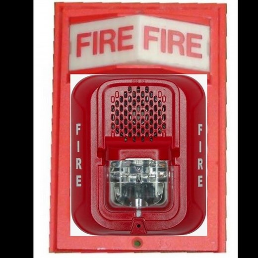 Low Frequency 520 Hz Fire Alarm sound effect and visual light effect all in temporal 3
