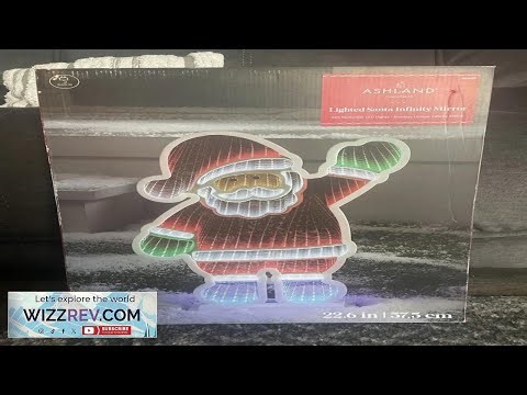 Santa Infinity Mirror 348 LED Lights 22.6" Acrylic Indoor Outdoor eBay