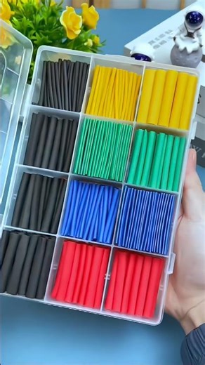 Polyolefin Heat Shrink Tube Kit For Electrical Wire And Data Cables 🔧✨#HeatShrinkTube #WireRepair
