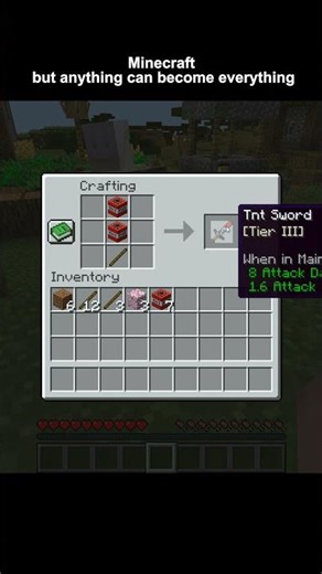 Minecraft but anything can become everything #minecraft