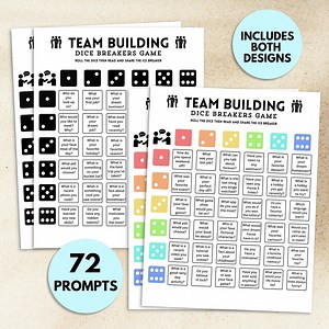 Team Building Icebreaker Dice Game | Printable Dice Roll Table Talk Activity | Get to Know You Questions | Office Dicebreakers - Etsy