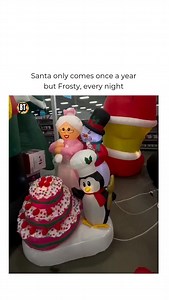 Mrs. Claus has never been happier. Follow @bustedtees for more! This viral Christmas video turns the holiday aisle into pure scandalous chaos, with Frosty the Snowman giving off every-night energy while Mrs. Claus stands there looking way too sweet for whatever frosty business is going on behind her. It’s the kind of festive chaos that makes Christmas memes trend, winter content go viral, and shoppers question what Frosty’s been doing after closing time. Holiday spirit? Oh, Frosty’s got plenty… 