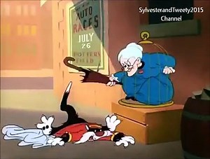 Sylvester and Tweety in CANARY ROW Part 1