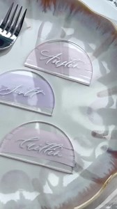 Acrylic Arch Place Cards, 3" Seating Arrangement, Modern Decor, Clear, Frosted, Painted Back, Custom, Script - ANEMONE COLLECTION - Etsy