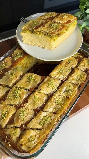 The Best Basbousa Baklava Dessert Recipe! #basboussa #baklava #cake