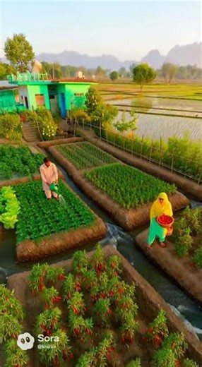 Pakistani Rice & Vegetable Farms 🌾 Ultra Realistic 3D AI Shot