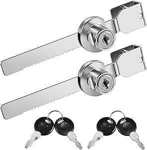 Sliding Glass Door Lock, Display Case Lock,Showcase Lock Ratchet Lock with Chrome Finish, Security Glass Case Lock, Keyed Alike, Toddler Proof, Ultra Thick, Glass Display Case Lock- 4 Pack