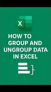 How to Group & Ungroup Data in Excel | Step-by-Step Tutorial #Excel #ExcelTutorial #ExcelTips