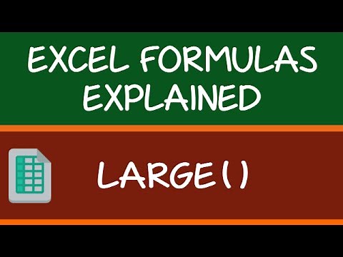 LARGE Formula in Excel