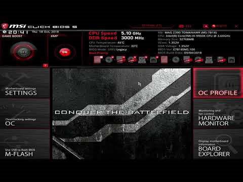 MSI MAG Z390 Tomahawk BIOS overview