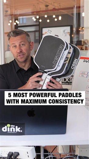 The 5 most powerful paddles you can actually dink with. The list comes from our friends at JustPaddles. The Paddle Lab, their proprietary testing facility, was designed to bring objective, measurable performance data into a space long dominated by opinion. If you’re in the market for a new paddle, you can shop JustPaddles sale starting today through July 5.