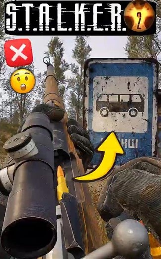 ☢️ STALKER 2: Mosin vs. Road Sign 💀 Unrealistic Physics #Shorts #Stalker2 #games