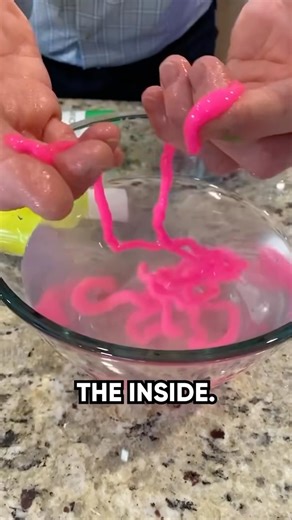 80K views · 63 reactions | This is a seaweed derivative called Sodium Alginate—when it hits the calcium chloride-filled water, it turns to slime!! #science #chemistry | Steve Spangler | Facebook