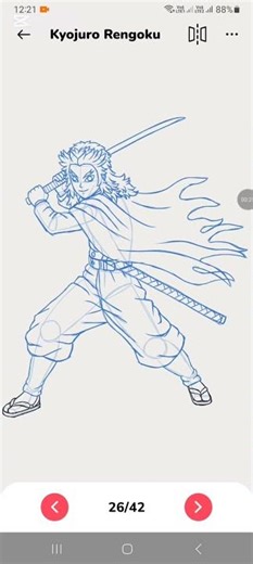 How do drawing Kyojuro Renguko