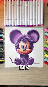 695K views · 28K reactions | Dibujando a Mickey Mouse pero color MORADO  #dibujos #drawing #arte #art #draw | Zarate Art | Facebook