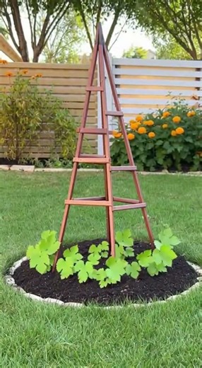 Installez la pyramide ainsi et voyez la vigne grimper