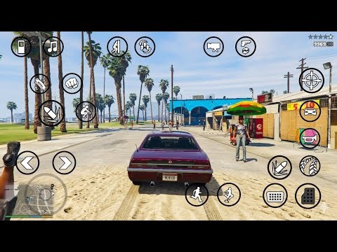 GTA 5 San Andreas Input Bridge Touch Control Android Gameplay Offline | Winlator Ludashi V2.8.2